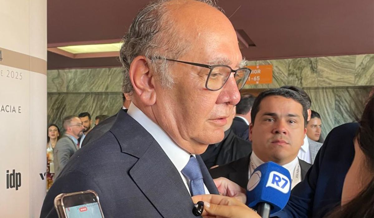 Gilmar Mendes falou com a imprensa no final do ‘Gilmarpalooza’