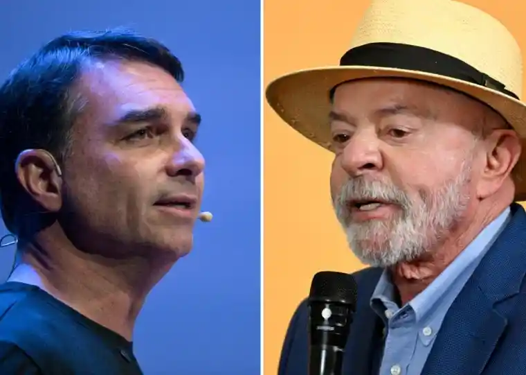Imagem de Flávio Bolsonaro aparece à frente de Lula em simulação de segundo turno, aponta BTG/Nexus