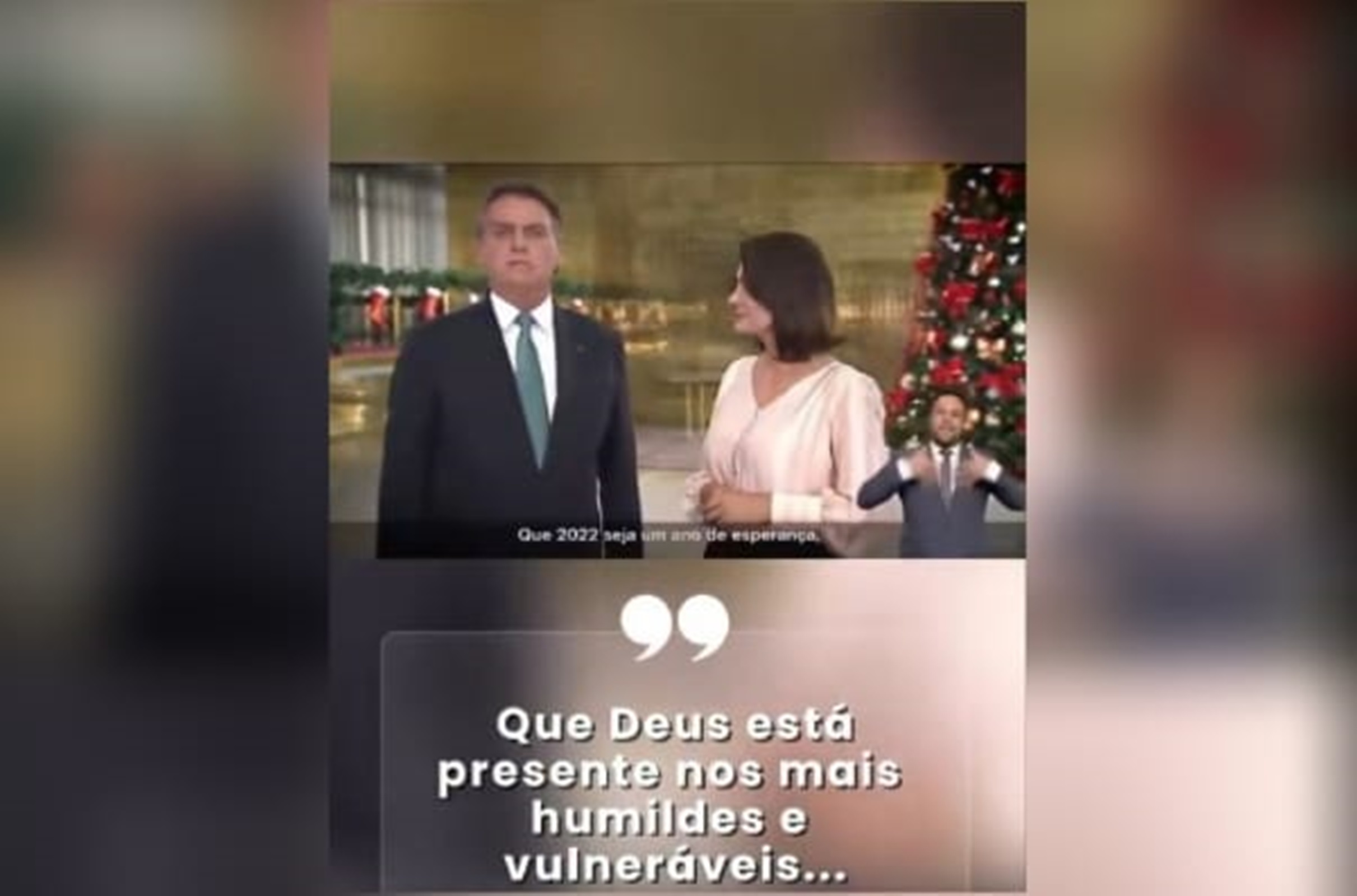 Imagem de Michelle Bolsonaro reafirma tradição de mensagens de Natal e destaca fé, esperança e solidariedade