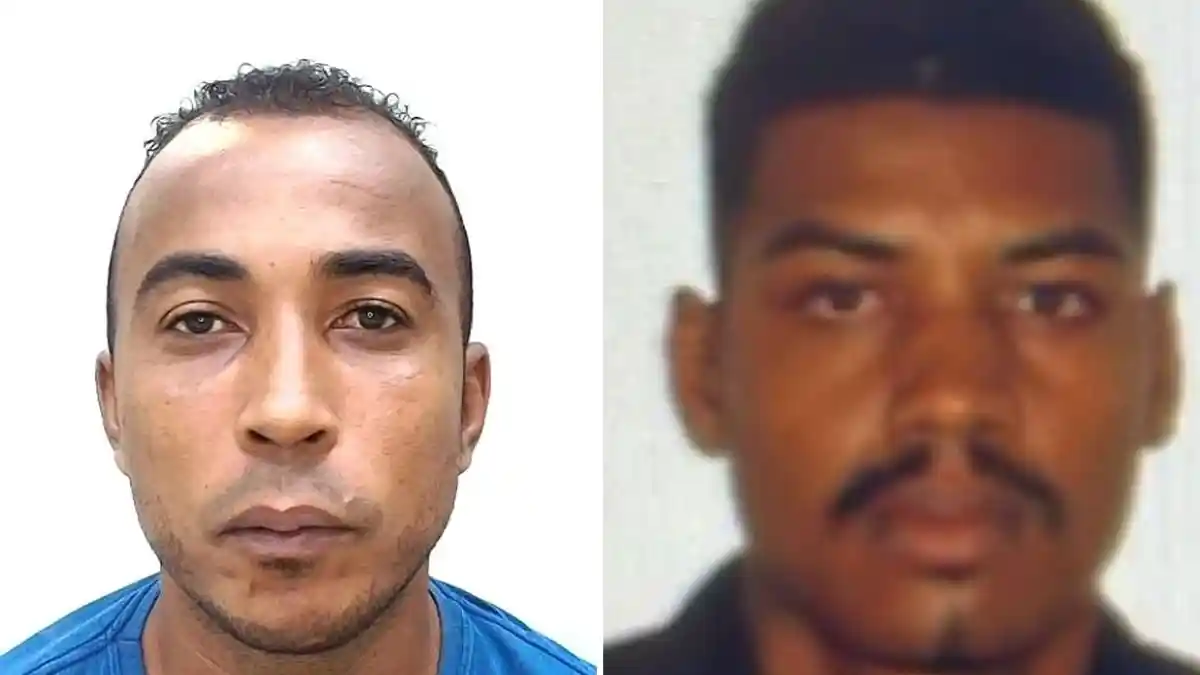 Os primos Rodrigo Faria Sena dos Santos (esquerda) e Davi de Jesus Ferreira (direita) são suspeitos do crime