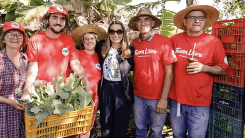 Imagem de Janja visita assentados do MST no Rio Grande do Sul