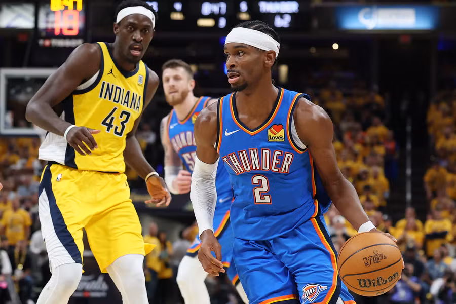 Shai Gilgeous-Alexander e Pascal Siakam, dois destaques do quarto jogo das finais da NBA