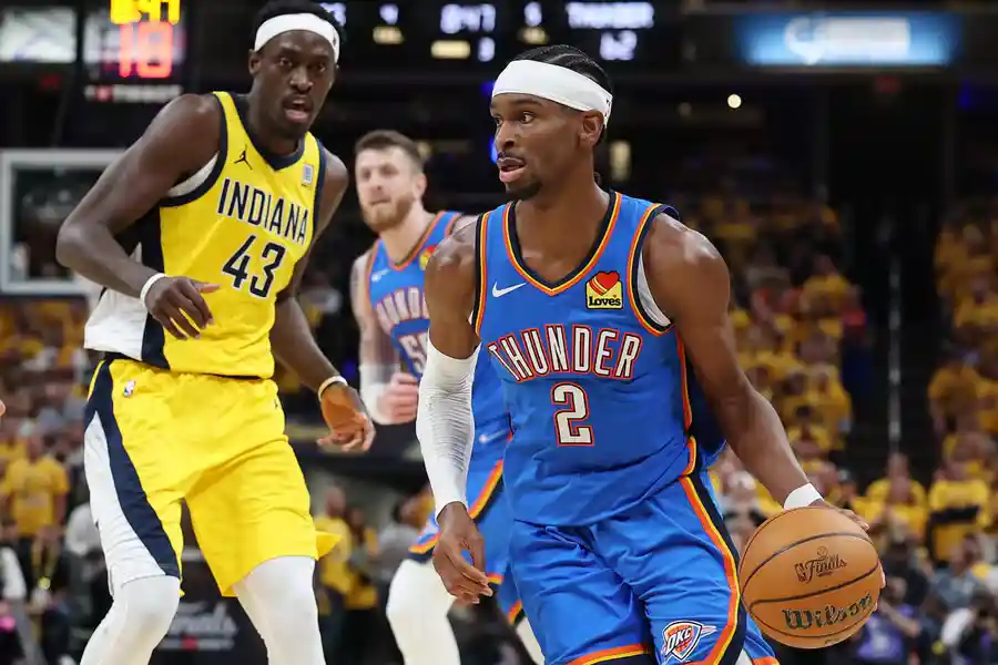 Shai Gilgeous-Alexander e Pascal Siakam, dois destaques do quarto jogo das finais da NBA