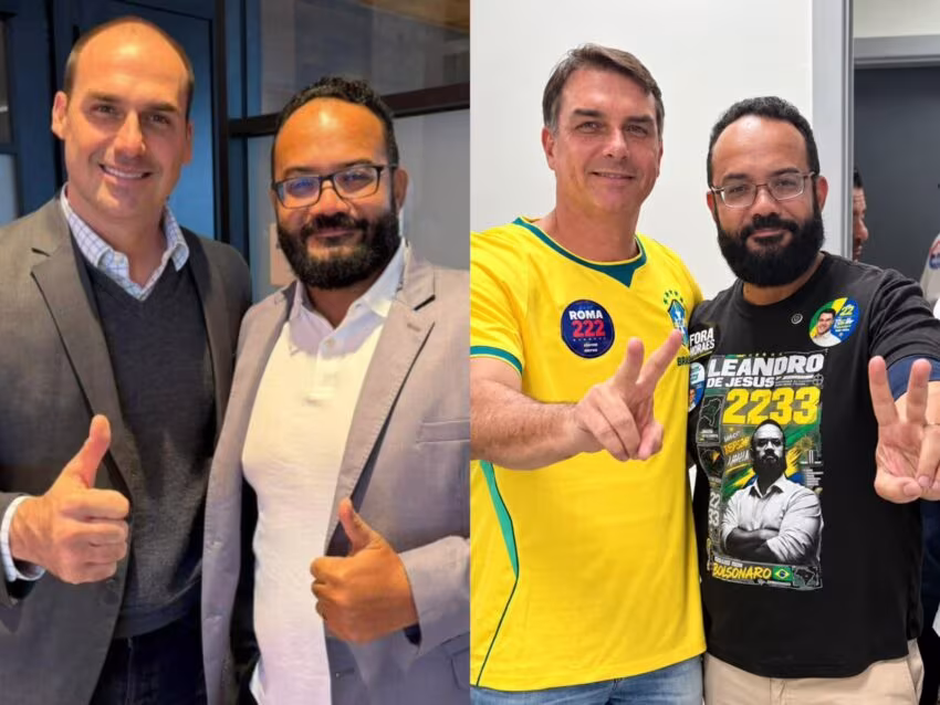 Imagem de Eduardo Bolsonaro diz que Leandro de Jesus terá espaço em eventual governo Flávio