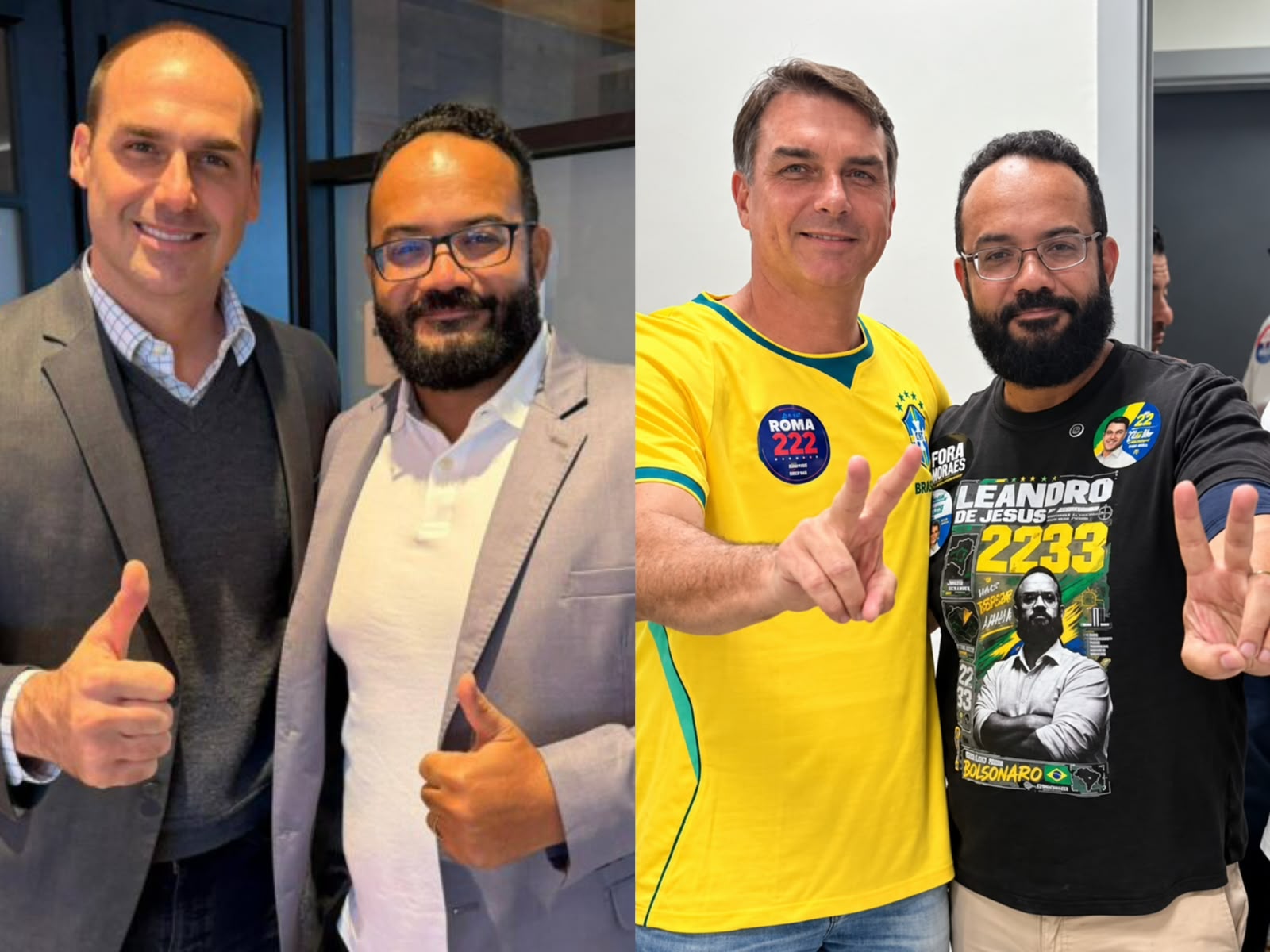 Imagem de Eduardo declara que Leandro de Jesus é o candidato dele e de Flavio Bolsonaro para federal na Bahia