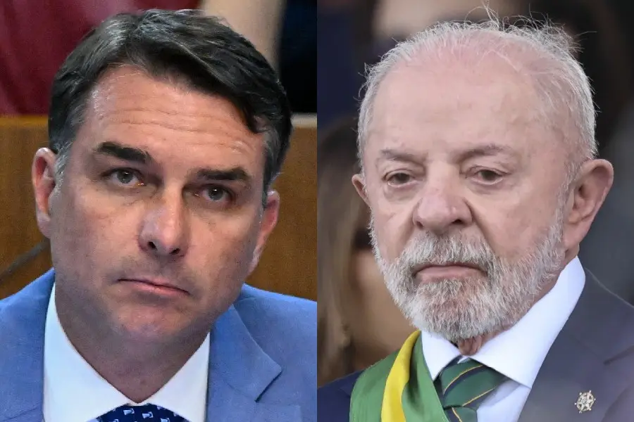 Imagem de Flávio Bolsonaro empata com Lula em simulação de segundo turno, aponta pesquisa