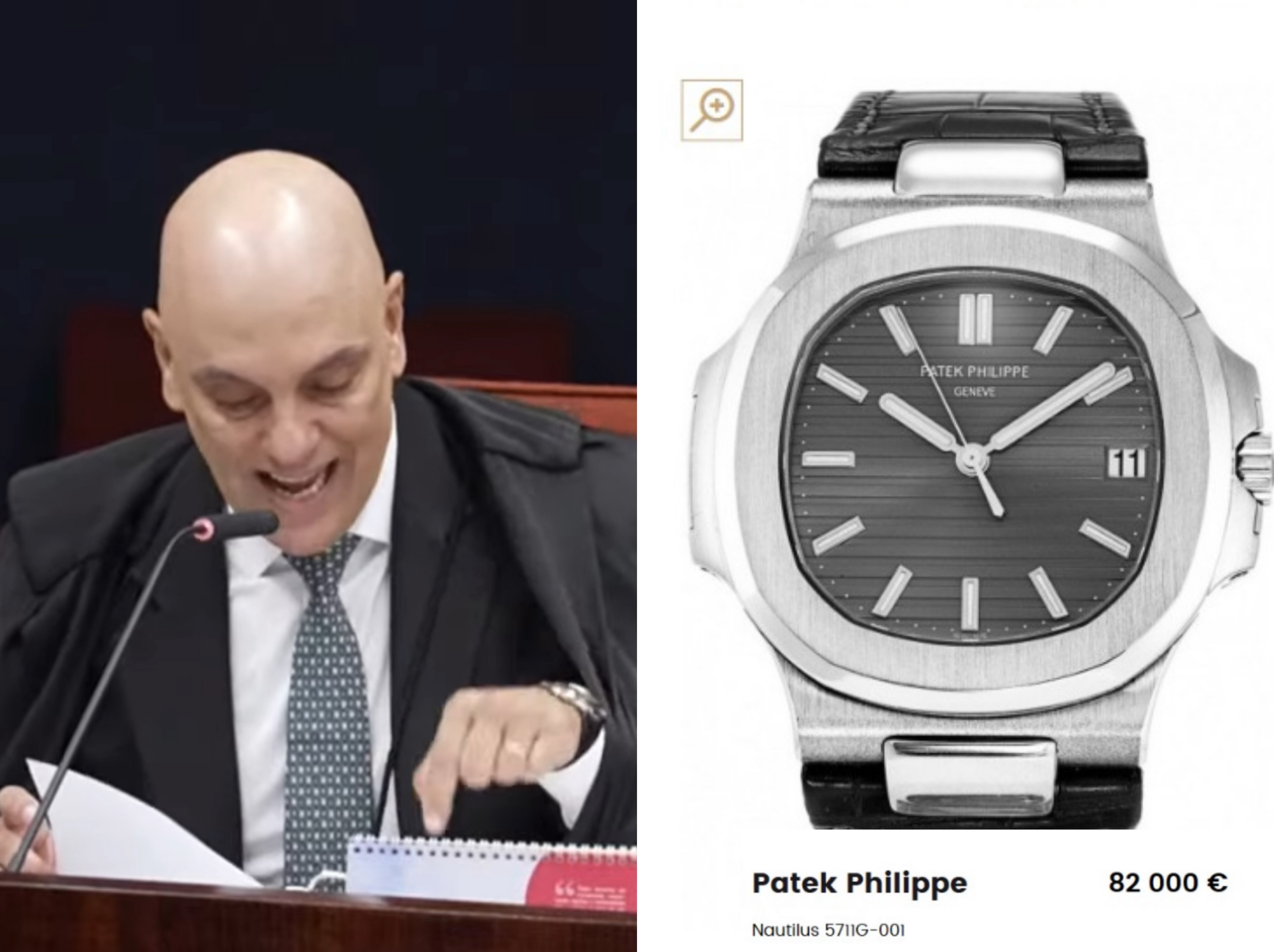 Imagem de Moraes usa relógio avaliado em quase R$ 500 mil em julgamento do ex-presidente Jair Bolsonaro