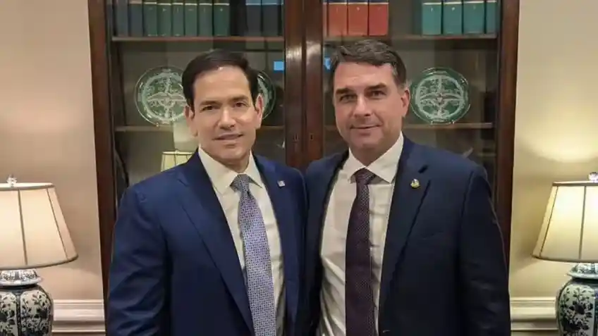 Imagem de “Obrigado, Sr. secretário”: Flávio agradece Rubio após ação nos EUA