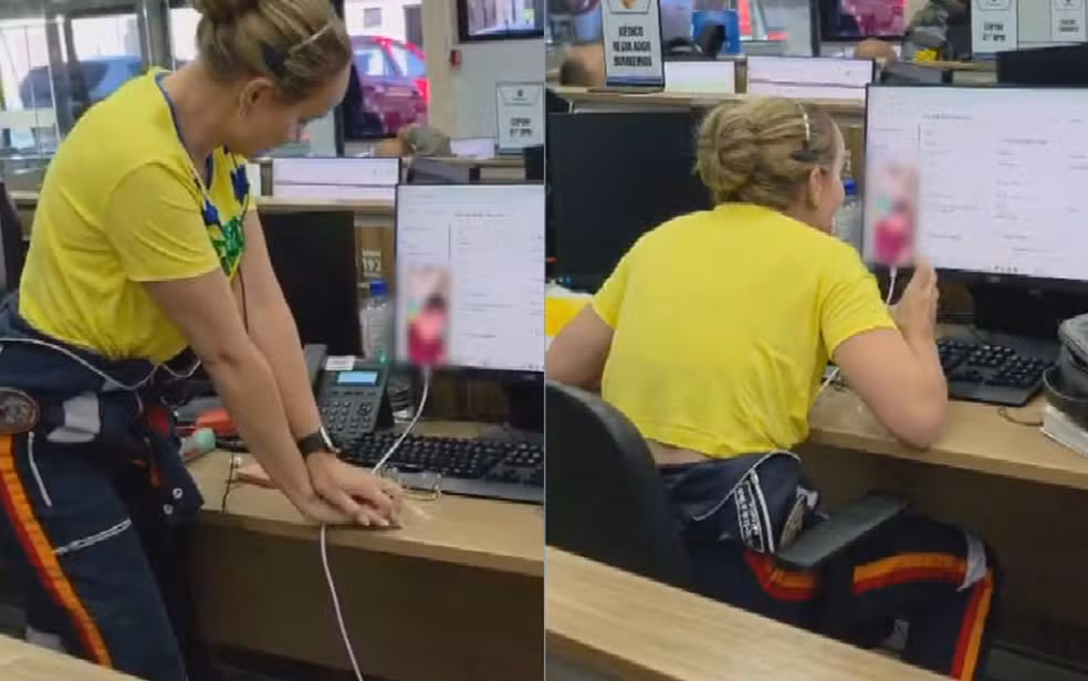 Médica socorrista do Samu orientou pessoa que acompanhava torcedor que teve uma parada cardíaca, em Goiânia, durante o jogo do Brasil