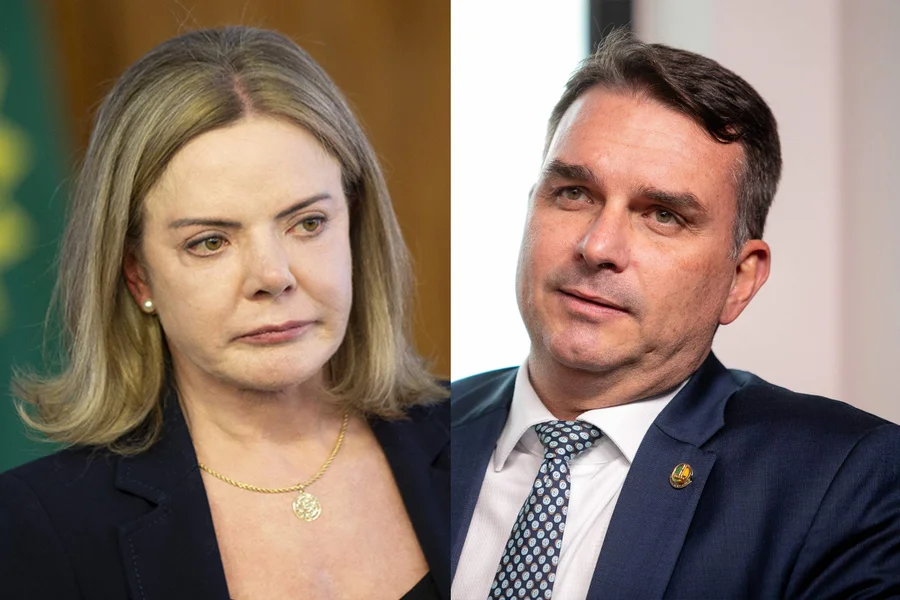Imagem de Justiça nega pedido de Gleisi Hoffmann e mantém vídeo de Flávio Bolsonaro no ar