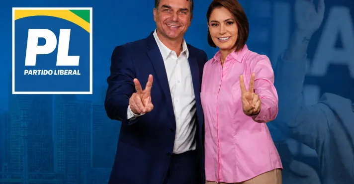 Imagem de Michelle e Flávio aparecem juntos em evento e reforçam unidade na campanha do PL
