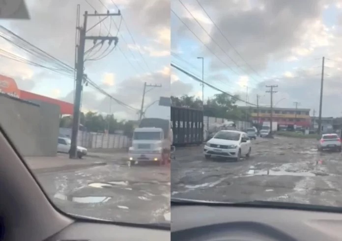 Imagem de Buracos tomam conta da Estrada do Derba e revoltam moradores