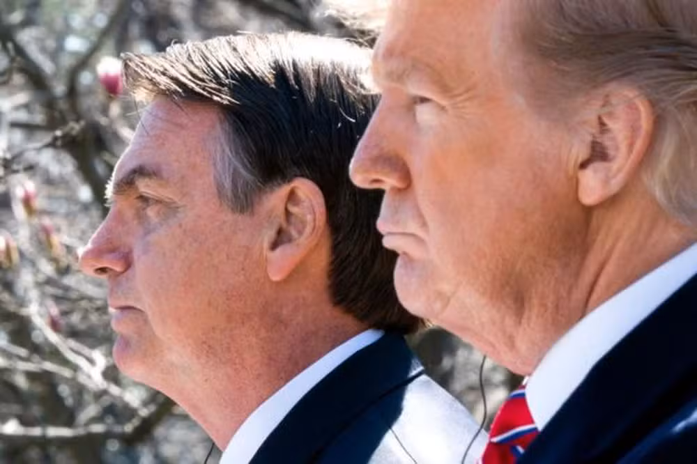 Imagem de Bolsonaro comemora posicionamento de Trump em sua defesa: “Recebi com alegria”