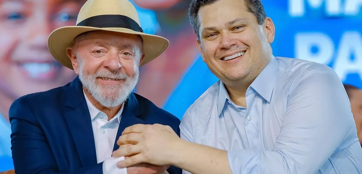 O presidente Lula e o presidente do Senado, Davi Alcolumbre