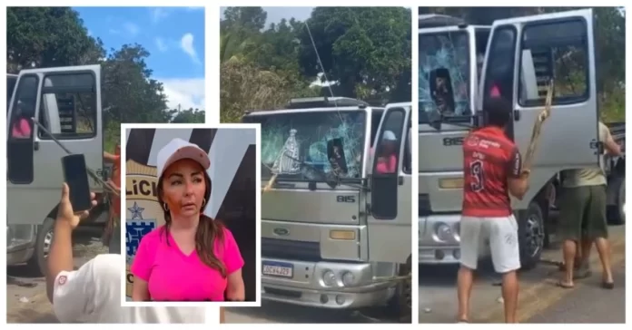 Imagem de Indígenas invadem estrada, destroem caminhão e agridem motorista no extremo-sul baiano