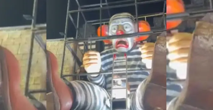 Imagem de Desfile pró-Lula na Sapucaí retrata Bolsonaro como palhaço preso