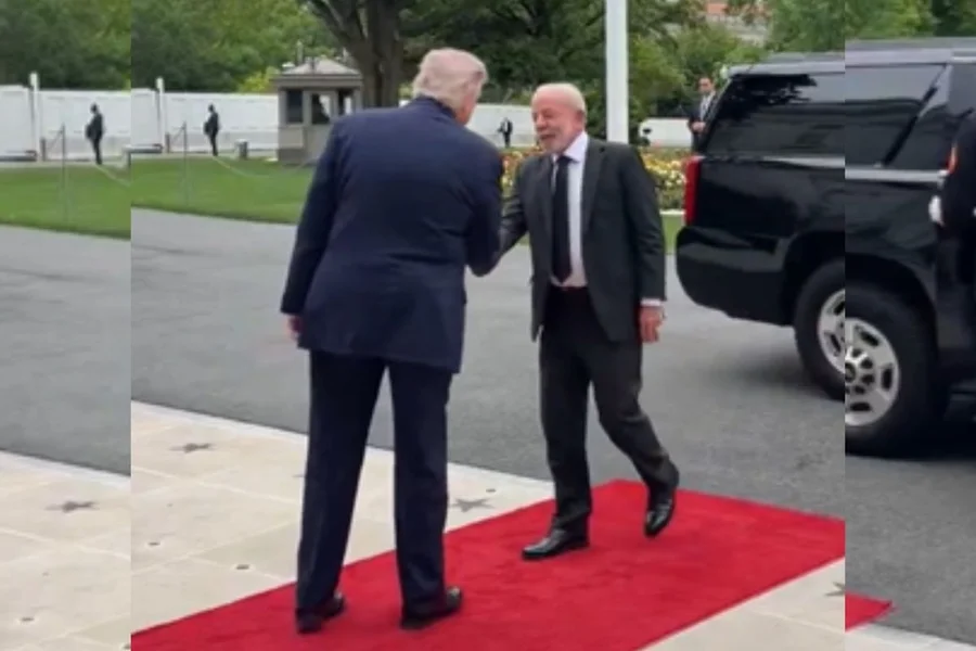 Imagem de Lula pediu mudança em protocolo da Casa Branca para evitar perguntas antes de reunião com Trump