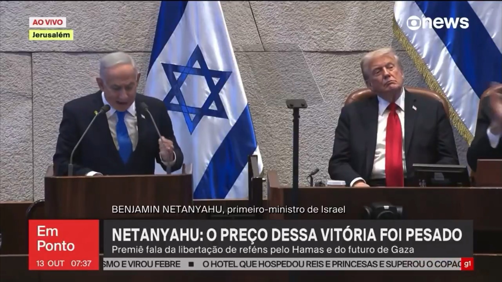 Imagem de Falha técnica na GloboNews expõe apresentadora criticando Netanyahu ao vivo